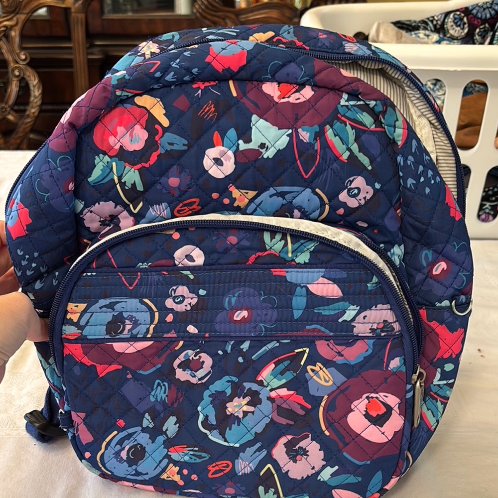 EUC Floral Quilted Backpack